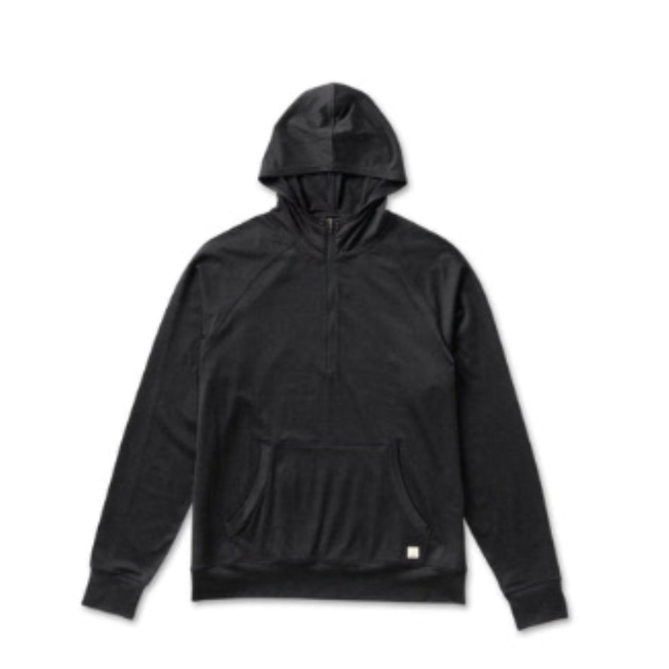Vuori Chomps Logo Black Half Zip Sweatshirt