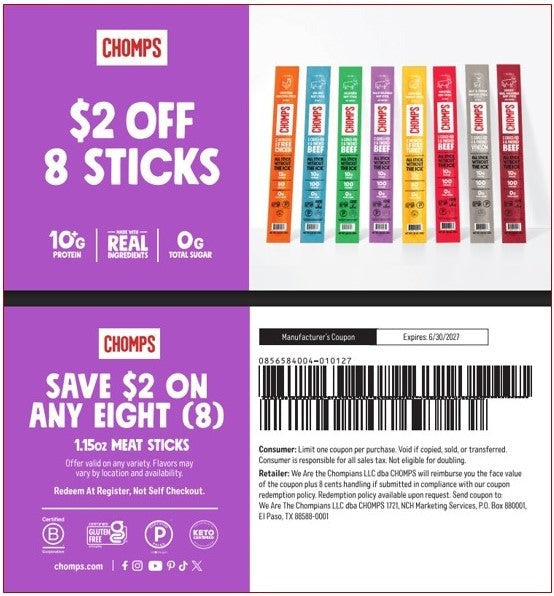 Chomps 26/27 Coupon Bundles