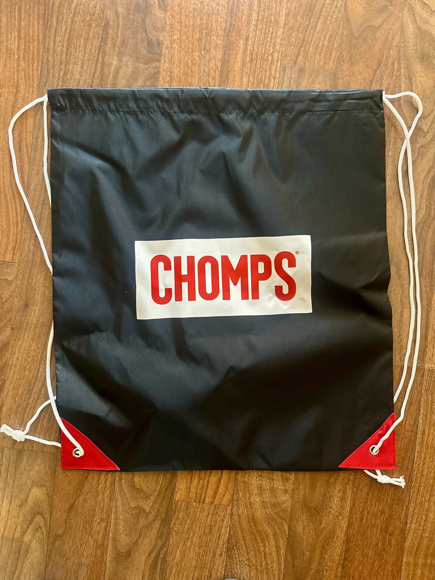 Chomps Drawstring Backpack - Black/Red - Field Team
