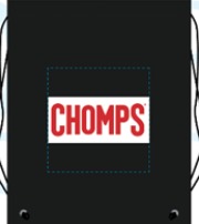 Chomps Black Drawstring Backpack